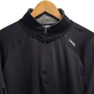 UNRL Men's Large Athletic Black 1/4 Zip Golf Pullover Performance Best Buy Shirt
